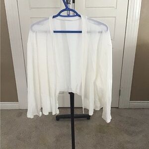 Open Font Sheer Bolero Top